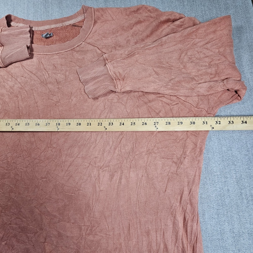 Aerie Women's Orange Sweatshirt Long Sleeve Crew Neck Pullover Sz XL - Picture 9 of 14
